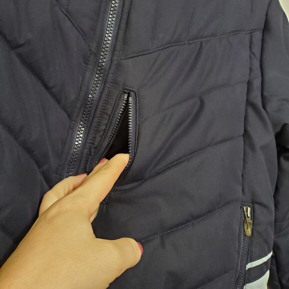 Puma | Full Zip Front Crop Puffer Warm Winter Coat with Zip Pockets - Picture 5 of 10
